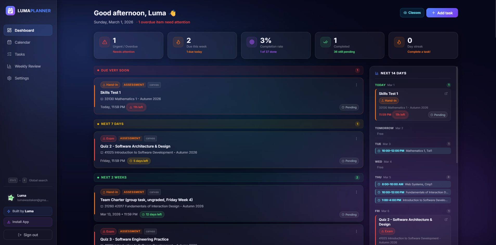 Luma Planner Preview 1